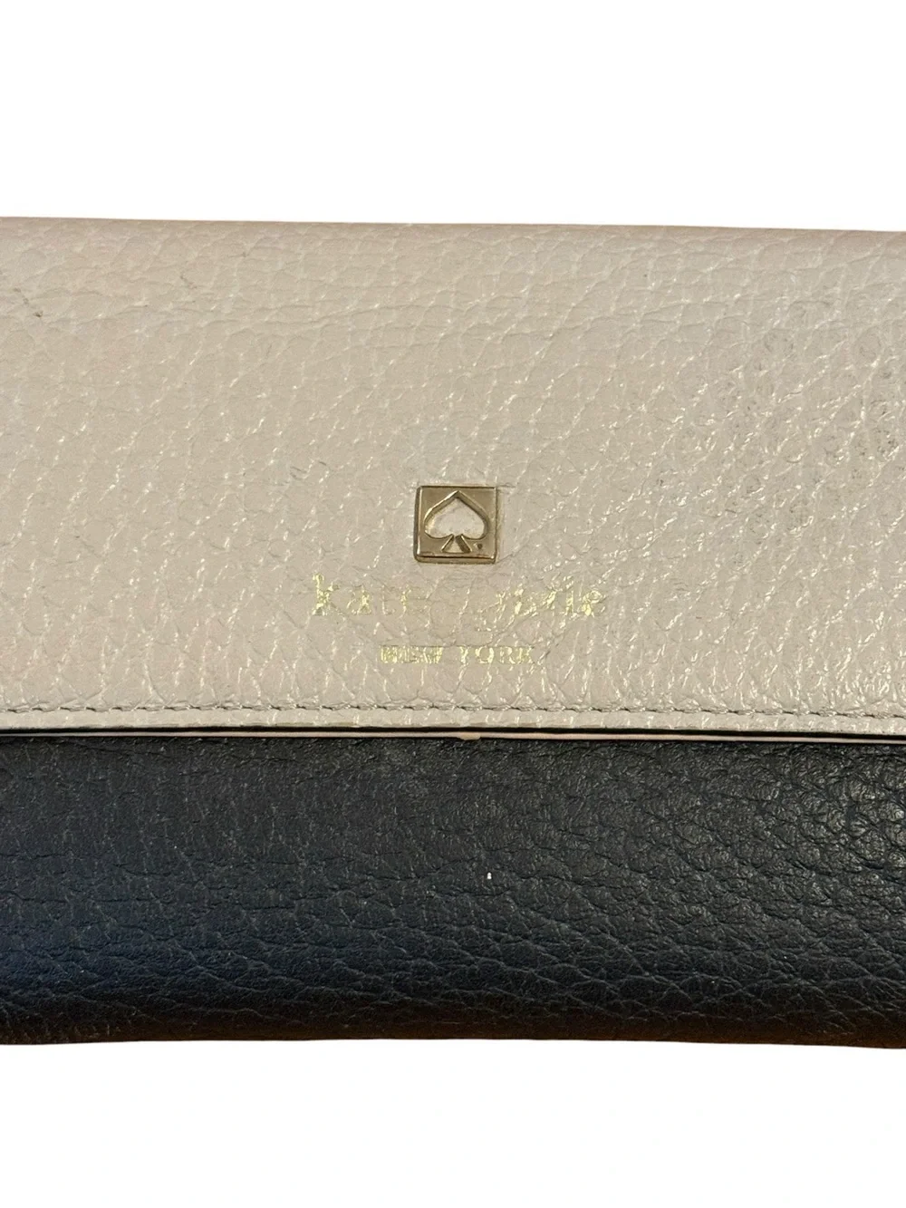 Kate spade Two-Tone Black and Cream Women's Leather Wallet